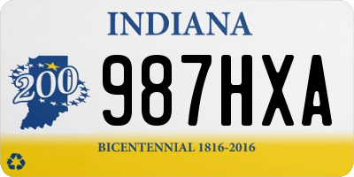 IN license plate 987HXA