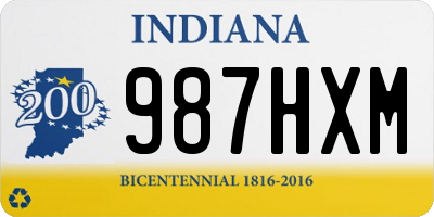 IN license plate 987HXM