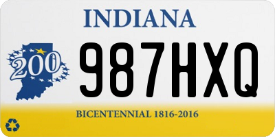 IN license plate 987HXQ