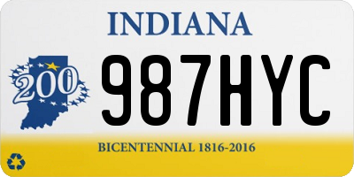 IN license plate 987HYC