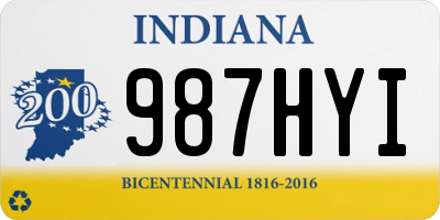 IN license plate 987HYI