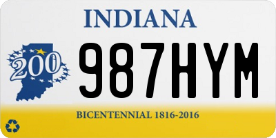 IN license plate 987HYM