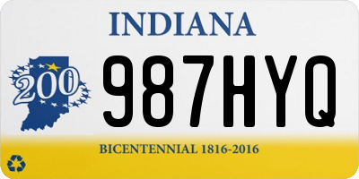 IN license plate 987HYQ