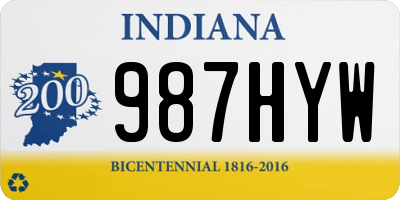 IN license plate 987HYW