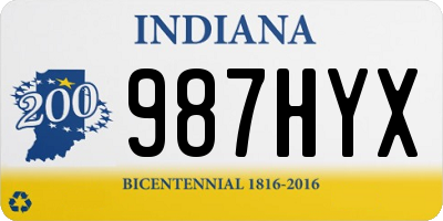 IN license plate 987HYX