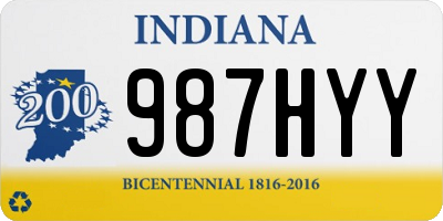 IN license plate 987HYY