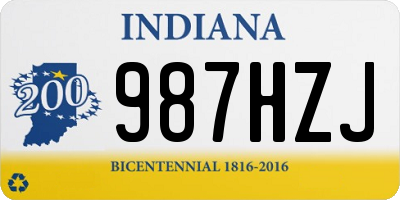 IN license plate 987HZJ