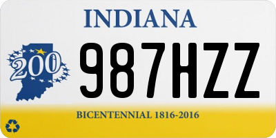 IN license plate 987HZZ