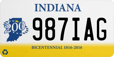 IN license plate 987IAG