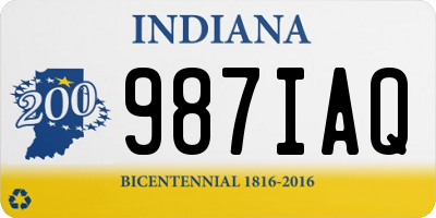 IN license plate 987IAQ