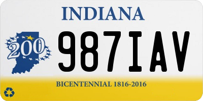 IN license plate 987IAV