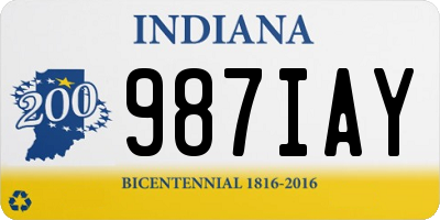 IN license plate 987IAY