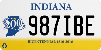 IN license plate 987IBE
