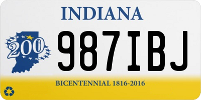 IN license plate 987IBJ