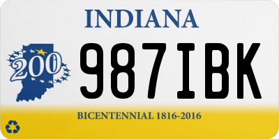 IN license plate 987IBK