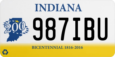 IN license plate 987IBU