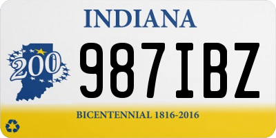 IN license plate 987IBZ