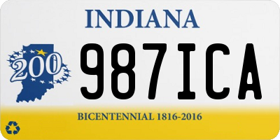 IN license plate 987ICA