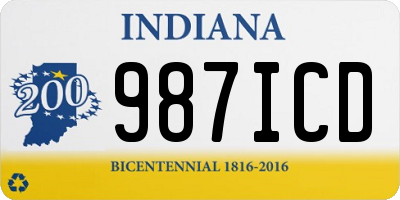 IN license plate 987ICD