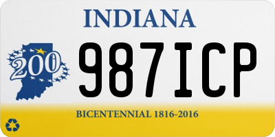 IN license plate 987ICP