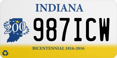 IN license plate 987ICW