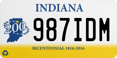 IN license plate 987IDM