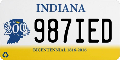 IN license plate 987IED