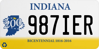 IN license plate 987IER