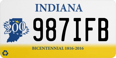 IN license plate 987IFB