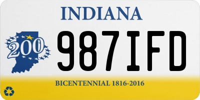 IN license plate 987IFD