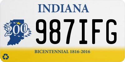 IN license plate 987IFG