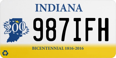 IN license plate 987IFH