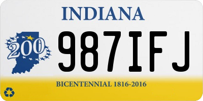 IN license plate 987IFJ