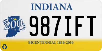 IN license plate 987IFT