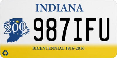 IN license plate 987IFU