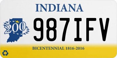 IN license plate 987IFV