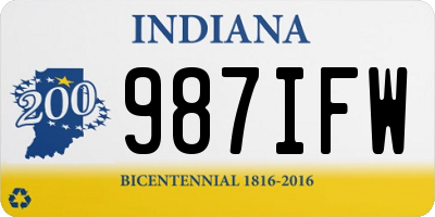 IN license plate 987IFW