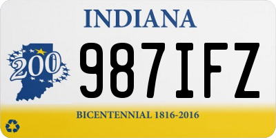 IN license plate 987IFZ