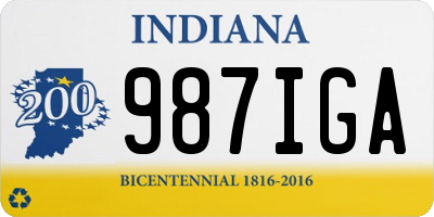 IN license plate 987IGA