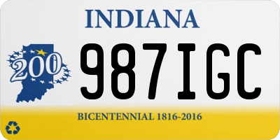 IN license plate 987IGC