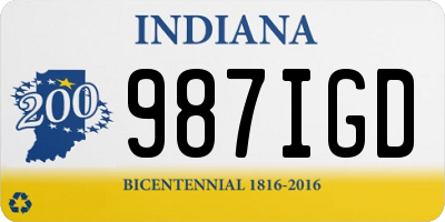 IN license plate 987IGD