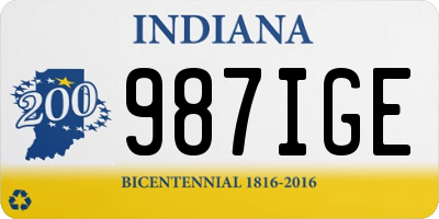 IN license plate 987IGE