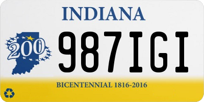 IN license plate 987IGI