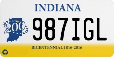 IN license plate 987IGL