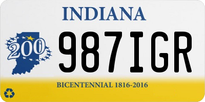 IN license plate 987IGR