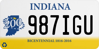 IN license plate 987IGU