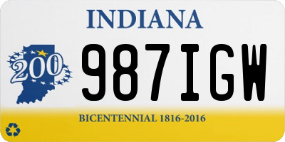 IN license plate 987IGW