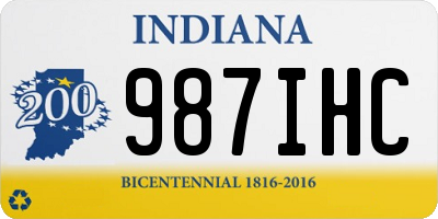 IN license plate 987IHC