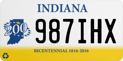 IN license plate 987IHX