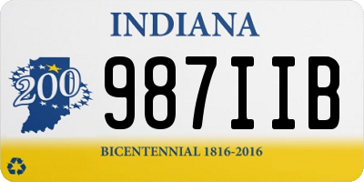 IN license plate 987IIB